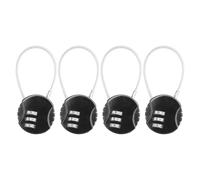 Ujjdwiurgh Lot de 4 cadenas à combinaison à 3 chiffres étanches pour casier de gym, casier de sport, clôture, boîte à outils, portail