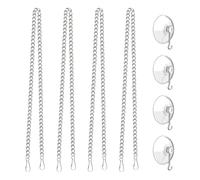 Ujjdwiurgh Lot de 4 chaînes de suspension pour vitrail avec crochets à ventouse, 50,8 cm