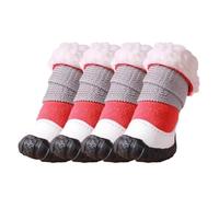 Ujjdwiurgh Lot de 4 chaussures d'hiver confortables et chaudes pour chien, chihuahua, bottes de pluie et de neige, imperméables et antidérapantes, baskets A