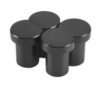 Ujjdwiurgh Lot de 4 colliers de serrage en alliage d'aluminium pour établi de travail du bois et rabot pour trou de chien de 20 mm (noir)