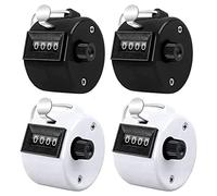 Ujjdwiurgh Lot de 4 Compteurs Clicker à 4 Chiffres, Compteurs MéCaniques Portables Clickers Pitch Counter