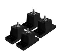 Ujjdwiurgh Lot de 4 coussins de base résistants aux chocs pour la climatisation extérieure - Coussinets en caoutchouc épais et antidérapants