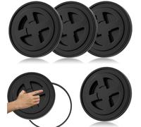 Ujjdwiurgh Lot de 4 couvercles de seau étanches en plastique de 30,5 cm avec couvercle à visser et réutilisable pour seau et tambour