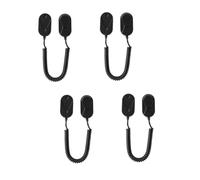 Ujjdwiurgh Lot de 4 crochets de corde anti-perte pour télécommande - Cordon de sécurité multi-usages - Noir