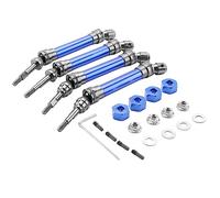 Ujjdwiurgh Lot de 4 de Transmission et en MéTal CVD pour 1/10 Slash Stampede Hoss VXL RC PièCes de Mise à Niveau de Voiture, Bleu