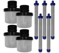 Ujjdwiurgh Lot de 4 filtres d'entrée 288716 de 1,9 cm et 5 filtres de pulvérisation sans air 288749 pour pulvérisateurs de peinture sans air