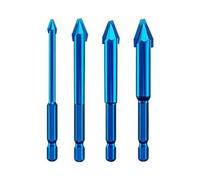 Ujjdwiurgh Lot de 4 forets excentriques à tige hexagonale haute dureté 6-12 mm, finition soignée