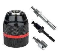 Ujjdwiurgh Lot de 4 mandrins de perceuse sans clé 1/2-20UNF 1,5-13 mm à tige hexagonale/SDS/douille carrée femelle adaptateur matériel outil mandrin de perceuse facile à utiliser et à remplacer