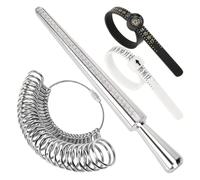 Ujjdwiurgh Lot de 4 outils de baguier en métal avec mandrin de taille de doigt