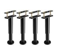 Ujjdwiurgh Lot de 4 pieds de support de lit réglables en hauteur de 18 à 32 cm, pieds de support centraux sous le lit, pour cadre de lit/lattes centrales de lit