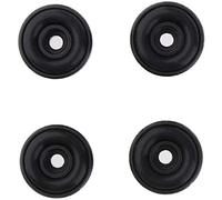 Ujjdwiurgh Lot de 4 pieds en aluminium noir pour haut-parleur, lecteur CD, platine radio, amplificateur, pieds de support pour armoire, base d'isolation