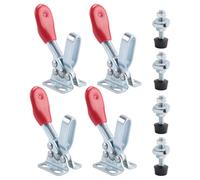 Ujjdwiurgh Lot de 4 pinces à bascule à dégagement rapide GH-201 - Antidérapantes - Horizontal - Capacité de maintien de 26,8 kg - Pour le fonctionnement de la machine, le travail du bois
