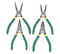Ujjdwiurgh Lot de 4 pinces à circlips avec pinces à circlips pour mini usage intérieur et extérieur, pointes droites et courbées
