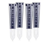Ujjdwiurgh Lot de 4 pluviomètres de 12,7 cm avec échelle grossissante et chiffres pour jardin, cour, champ, pelouse