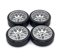 Ujjdwiurgh Lot de 4 Pneus de DéRive en Plastique Dur pour Jantes en MéTal pour 284131 K969 K989 P929 Mini-Z 1/28 PièCes de Mise à Niveau de Voiture TéLéCommandéE, 3