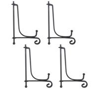 Ujjdwiurgh Lot de 4 présentoirs en fer, chevalet pour photos, livres de cuisine, assiettes décoratives, tablettes et œuvres d'art 10,2 cm