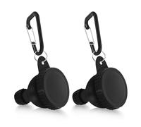 Ujjdwiurgh Lot de 4 récipients de voyage pour poudre de protéines - Portable avec entonnoir et mousqueton, bouchons renforcés