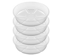 Ujjdwiurgh Lot de 4 Soucoupes Transparentes pour Plantes de 20,3 cm en Plastique Épais pour Pot de Fleurs pour Jardin Intérieur et Extérieur