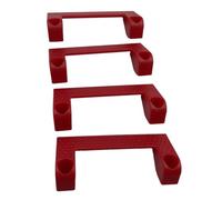 Ujjdwiurgh Lot de 4 supports de ruban à mesurer pour rangement d'outils électriques sur échelle, établi de travail, rouge