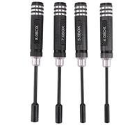 Ujjdwiurgh Lot de 4 tourne-écrous hexagonaux pour hélicoptère télécommandé, bateau, voitures télécommandées, tournevis en métal 4,0/5,5/7,0/8,0 mm