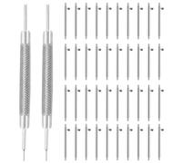 Ujjdwiurgh Lot de 40 barrettes à ressort en acier inoxydable à dégagement rapide de 22 mm de diamètre 1,5 mm avec 2 outils de retrait de bracelet de montre à double pointe, facile à utiliser