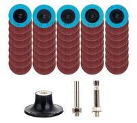 Ujjdwiurgh Lot de 40 disques de ponçage A/O à changement rapide de 5,1 cm avec support de 6,35 mm, disques de conditionnement pour meuleuse