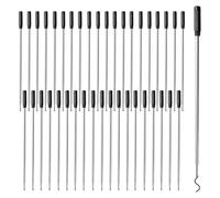 Ujjdwiurgh Lot de 40 recharges d'encre de 11,6 cm, recharges de stylos remplaçables, kit de rechange pour stylo à bille en métal, noir