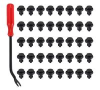 Ujjdwiurgh Lot de 40 rivets en plastique de 10 mm pour fixation de pare-chocs et un outil pour enlever la boucle