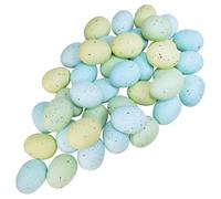 Ujjdwiurgh Lot de 40 œufs de Pâques artificiels mouchetés en mousse Vert pastel Bleu 5,3 cm pour décoration de table de Pâques neutre