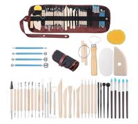 Ujjdwiurgh Lot de 43 outils de poterie pour sculpture d'argile polymère Outils en céramique pour bricolage artisanal