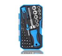 Ujjdwiurgh Lot de 44 embouts de tournevis à cliquet - Outils d'entretien portables adaptés pour les familles, les garages et les accessoires de pièces de vélo