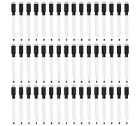 Ujjdwiurgh Lot de 48 marqueurs magnétiques effaçables à sec pour tableau blanc avec capuchon gomme Noir