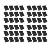 Ujjdwiurgh Lot de 48 panneaux acoustiques pyramidaux en mousse haute densité avec autocollants, 30,5 x 30,5 x 5,1 cm (noir)