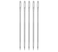 Ujjdwiurgh Lot de 5 aiguilles à coudre à la main avec grand chas pour matelassage et loisirs créatifs 10,2 cm de long