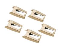 Ujjdwiurgh Lot de 5 aiguilles de rechange dorées pour tourne-disque, faciles à installer