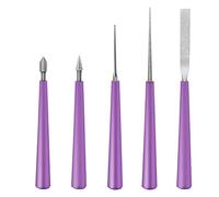 Ujjdwiurgh Lot de 5 alésoirs à pointe pour perles en verre, plastique, métal, bois