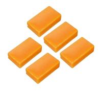 Ujjdwiurgh Lot de 5 blocs de cire d'abeille, fil de cire, fournitures de couture, outil de bricolage, rectangulaire, cire d'abeille et cuir