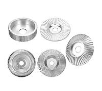 Ujjdwiurgh Lot de 5 disques de meulage du bois pour meuleuse d'angle (22 mm), argent