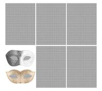 Ujjdwiurgh Lot de 5 feuilles de maille en plastique noir de 0,5 mm pour Fursuit Eyes - 30 x 20 cm
