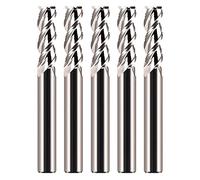 Ujjdwiurgh Lot de 5 fraises à défoncer en spirale 55 degrés 6 mm en carbure massif CNC pour le travail du bois