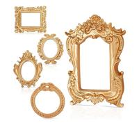 Ujjdwiurgh Lot de 5 mini cadres photo vintage en résine pour décoration d'hôtel