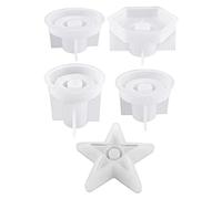 Ujjdwiurgh Lot de 5 moules en silicone pour bougeoir