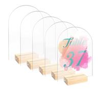 Ujjdwiurgh Lot de 5 numéros de table en acrylique pour mariage - 12,7 x 17,8 cm