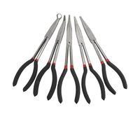 Ujjdwiurgh Lot de 5 Pinces à Bec Long et Effilé, Angle de 25/45/90 Degrés, Droites, Courbées, Pinces en Forme de O, Pinces à Bec Long