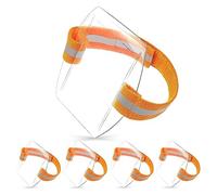 Ujjdwiurgh Lot de 5 porte-badges d'identification haute visibilité en PVC + polyester avec sangle réglable pour les sports de plein air