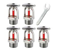 Ujjdwiurgh Lot de 5 têtes d'arroseurs verticaux 68 ℃ Réponse rapide Filetage NPT 1/2"