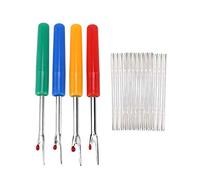 Ujjdwiurgh Lot de 50 aiguilles à coudre à la main, 4 découseurs pour broderie, couture, travaux manuels