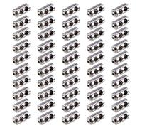 Ujjdwiurgh Lot de 50 colliers de serrage réglables pour câble métallique de 2 à 3 mm - Accessoires de fixation en cuivre