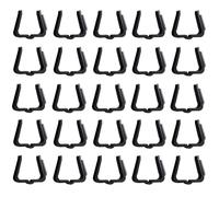 Ujjdwiurgh Lot de 50 crochets de lumière de Noël pour toit, gouttière, clôture, noir