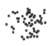 Ujjdwiurgh Lot de 50 écrous hexagonaux en nylon plaqué zinc M2 Noir